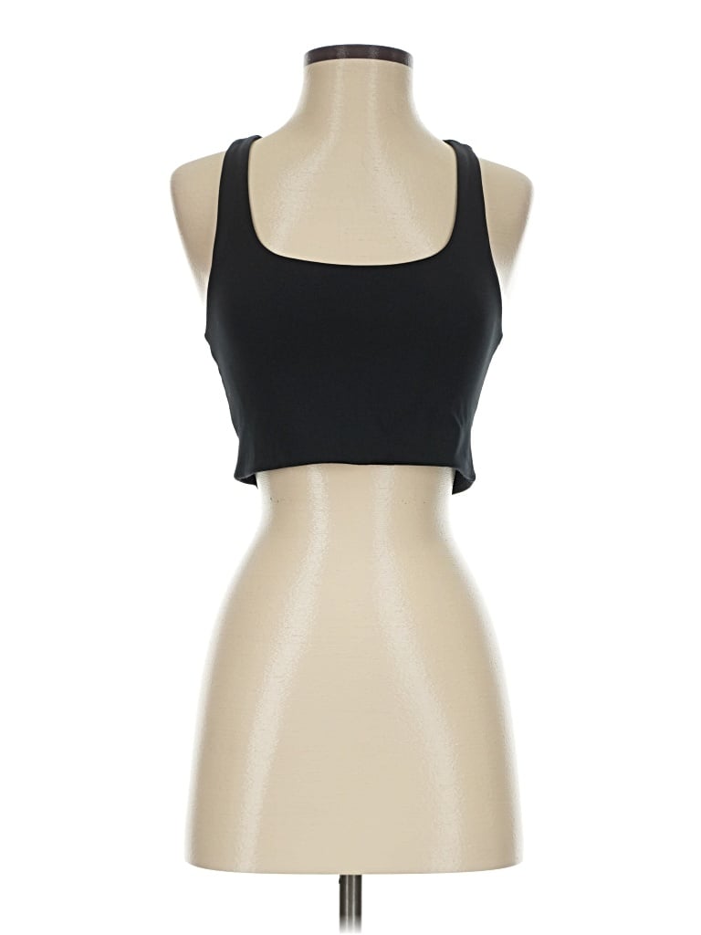 Pre-owned Girlfriend Collective Tank Top Black Halter Neckline Tops