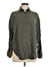 Zara Solid Green Long Sleeve Button-Down Shirt Size M - photo 1