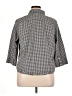 IZOD 100% Cotton Houndstooth Black 3/4 Sleeve Button-Down Shirt Size 1X - photo 2