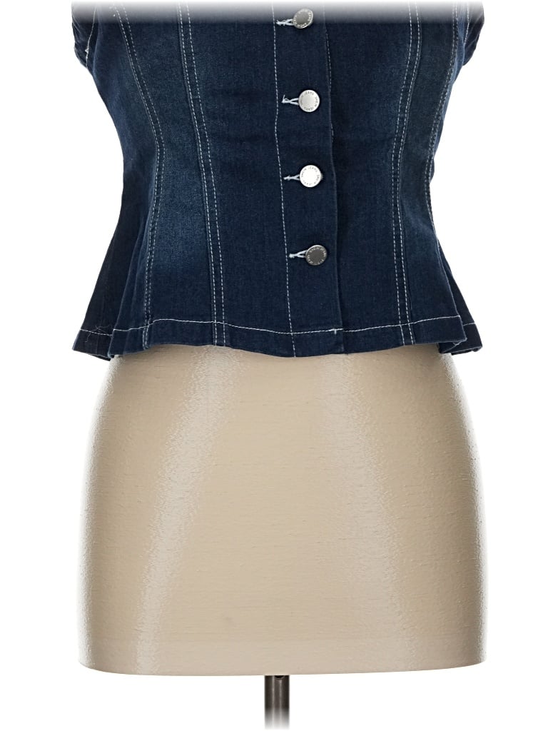 Pre-owned Shein Curve Denim Skirt In Blue