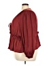 Old Navy 100% Polyester Burgundy Long Sleeve Blouse Size 3X - photo 5
