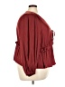 Old Navy 100% Polyester Burgundy Long Sleeve Blouse Size 3X - photo 4