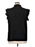 Fashion 100% Polyester Black Short Sleeve Blouse Size XL - photo 2