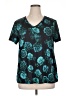 Emery Rose Teal Short Sleeve Top Size 0X - photo 1