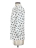 Freebird 100% Polyester Print White 3/4 Sleeve Blouse Size S (estimated) - photo 5