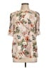 Antonio Melani Floral Ivory Short Sleeve Blouse Size L - photo 1