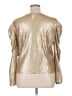 Calligraphie 100% Nylon Metallic Gold Long Sleeve Top Size XL - photo 2