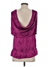 BCBGMAXAZRIA 100% Silk Purple Short Sleeve Silk Top Size XS - photo 2