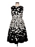 Talbots Graphic Black Cocktail Dress Size 10 - photo 1