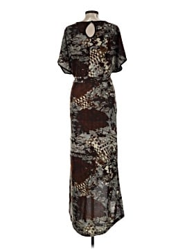 jonathan martin maxi dress Jonathan Martin Halter Sun Maxi Dress Black & White Floral & Stripes Size 8