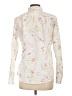 Lands' End Floral Ivory Long Sleeve Button-Down Shirt Size 12 - photo 2
