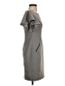 Calvin Klein Solid Gray Casual Dress Size P (petite) - photo 4