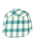 Zara Plaid Teal Long Sleeve Button-Down Shirt Size 9 - photo 2
