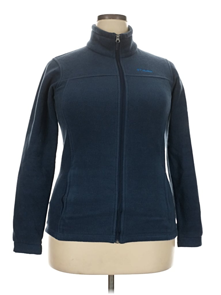 Pre-owned Columbia Fleece Jacket In Blue