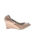 Lavender Label by Vera Wang 100% Leather Metallic Tan Wedges Size 6 - photo 1
