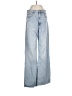 Zara Chevron-herringbone Blue Jeans Size 6 - photo 1