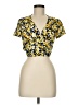 Olivaceous 100% Polyester Yellow Short Sleeve Blouse Size M - photo 1