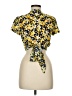 Olivaceous 100% Polyester Yellow Short Sleeve Blouse Size M - photo 2