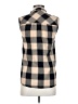 Community 100% Cotton Plaid Gray Sleeveless Button-Down Shirt Size XS - photo 2