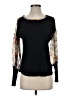 Tiny 100% Rayon Floral Multi Color Black Long Sleeve Blouse Size S - photo 1