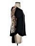 Tiny 100% Rayon Floral Multi Color Black Long Sleeve Blouse Size S - photo 4