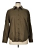 Calvin Klein Solid Brown Long Sleeve Button-Down Shirt Size XL - photo 1