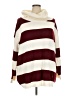 Ellos 100% Acrylic Stripes Burgundy Pullover Sweater Size 2X - photo 1