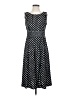 Perceptions Polka Dots Black Casual Dress Size S - photo 1