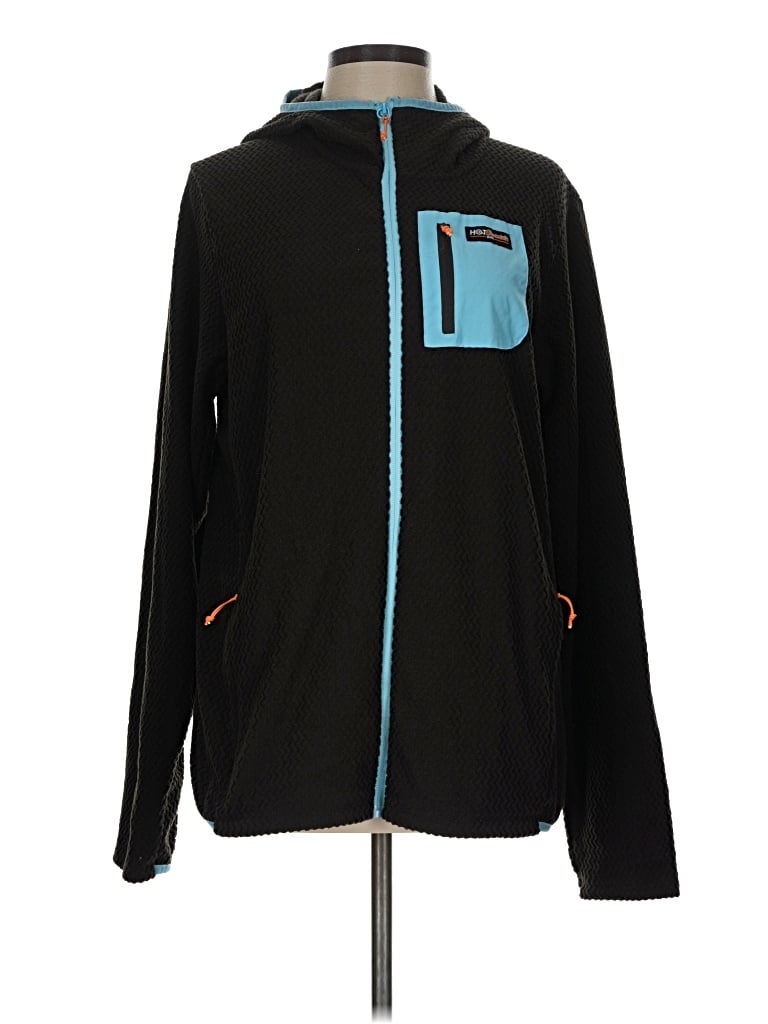 Pre-owned Assorted Brands Zip Up Hoodie In Black