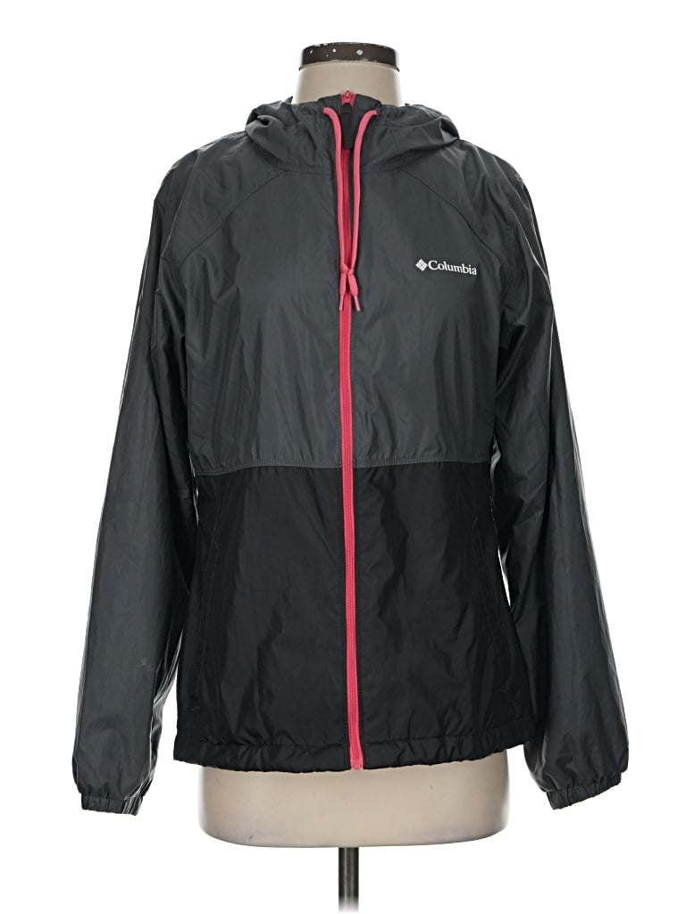 Pre-owned Columbia Windbreaker Jacket In Black