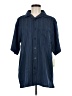 Haggar 100% Polyester Blue Short Sleeve Blouse Size M - photo 1
