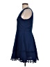 Mi ami 100% Polyester Solid Blue Casual Dress Size L - photo 5