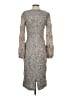 Xscape 100% Nylon Floral Tan Silver Cocktail Dress Size 4 - photo 2