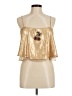 Free People Gold Sleeveless Blouse Size M - photo 1
