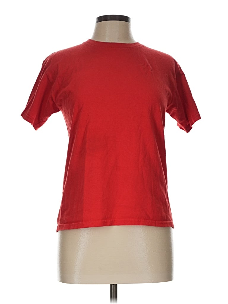 Pre-owned Gildan Short Sleeve T-shirt In Red