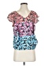 Hinge Blue Short Sleeve Blouse Size S - photo 1