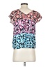 Hinge Blue Short Sleeve Blouse Size S - photo 2
