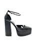 Steve Madden 100% Leather Black Heels Size 9 - photo 1