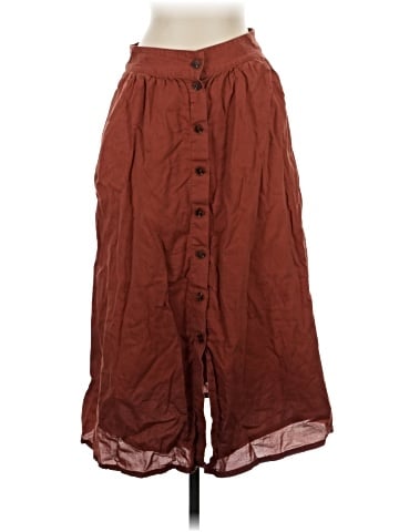 Madewell Palisade Button-Front Midi Skirt (view 1)