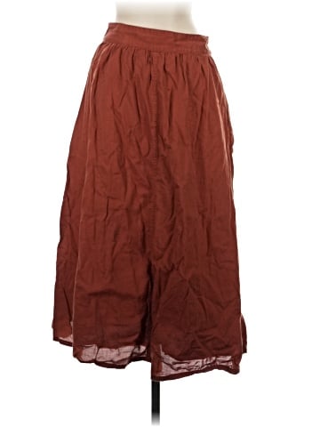 Madewell Palisade Button-Front Midi Skirt (view 2)