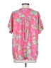 First Love 100% Polyester Hearts Pink Short Sleeve Blouse Size S - photo 2