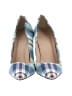 J.Crew Plaid Blue Heels Size 8 1/2 - photo 2