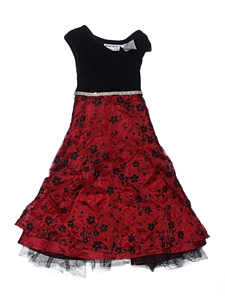 Pre-owned Blueberi Boulevard Kids' Dress In Red