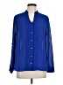 Forever 21 100% Polyester Blue Long Sleeve Blouse Size L - photo 1