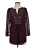 One September 100% Polyester Burgundy Long Sleeve Blouse Size S - photo 1