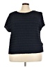 T Tahari 100% Polyester Black Short Sleeve Top Size 3X - photo 1
