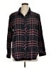 Athleta Plaid Black Long Sleeve Button-Down Shirt Size XL - photo 1