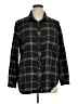 Athleta Plaid Black 3/4 Sleeve Button-Down Shirt Size XL - photo 1