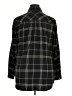 Athleta Plaid Black 3/4 Sleeve Button-Down Shirt Size XL - photo 2