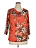 Investments Orange 3/4 Sleeve Blouse Size XL - photo 1